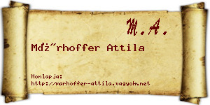 Márhoffer Attila névjegykártya