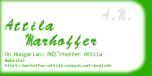 attila marhoffer business card